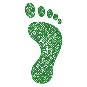 Download or customize this green footprint word cloud design to let important environmental words standout in your presentation / media standout.
