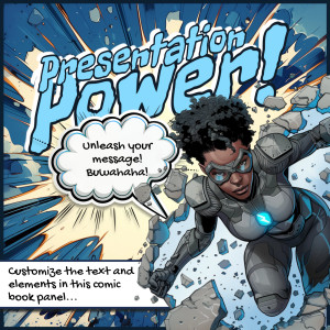 Convey powerful ideas with a creative twist using this explosive comic book design template.