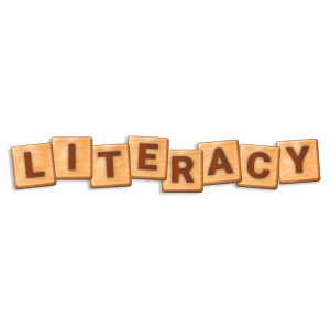 Download this clipart image of scrabble titles spelling out the word literacy.  Add to a presentation slide or media design for a standout visual aid.