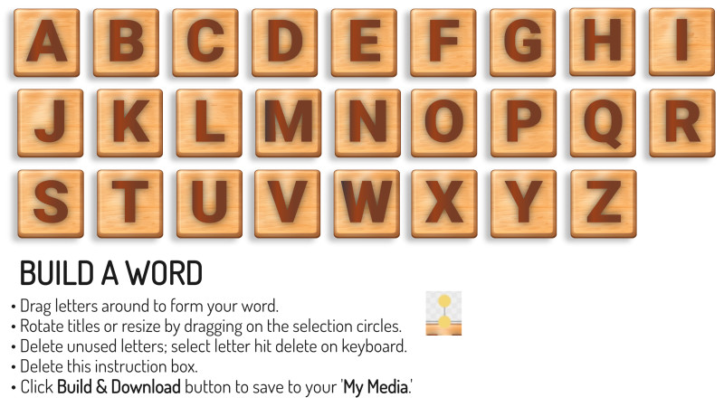 This Presentation Clipart shows a preview of Scrabble Word Builder - Letter Tiles