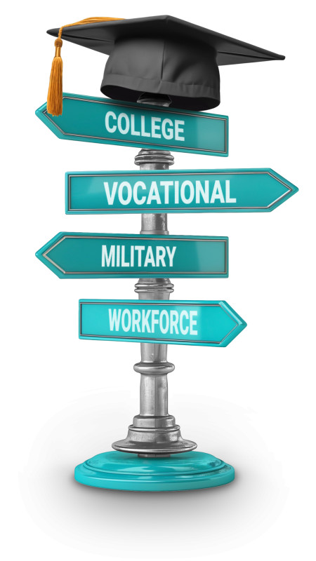 This Presentation Clipart shows a preview of graduate direction sign