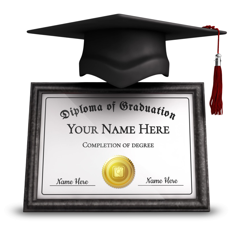 This Presentation Clipart shows a preview of Diploma Frame Customizable Clipart