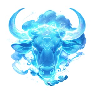 Download this Taurus bull zodiac clipart to represent people characterized by determination, reliability, and grounded nature.