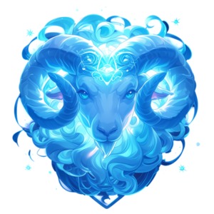 Download this Aries ram zodiac clipart to represent people characterized by boldness, initiative, and adventurous traits.