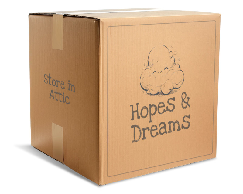This Presentation Clipart shows a preview of Customizable Cardboard Box Clipart