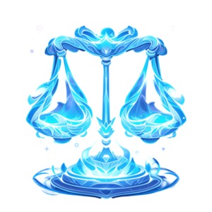 Download this Libra balanced scale zodiac clipart to represent people characterized by diplomacy, charm, and quest for harmony.