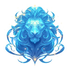 Download this Leo lion zodiac clipart to represent people characterized by boldness, leadership, and charismatic traits.