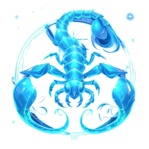 Download this Scorpius scorpion zodiac clipart to represent people characterized by passion, determination, and depth of character.