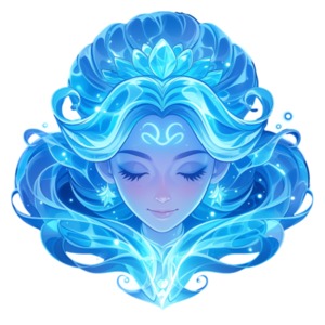 Download this Virgo maiden zodiac clipart to represent people characterized by their practicality, attention to detail, and nurturing disposition.