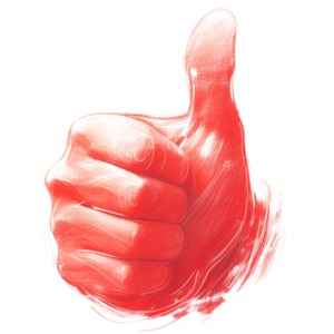 Download this sketched clipart of a thumbs up.  Use as visual aid element on a presentation slide or in media designs