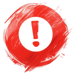 Download this sketched clipart of a exclamation point inside a circle. Use as visual aid element on a presentation slide or in media designs