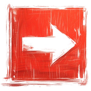 Download this sketched clipart of an arrow inside of square pointing to the side.  Use as visual aid element on a presentation slide or in media designs