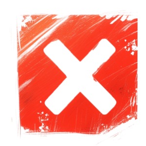 Download this sketched clipart of an x inside of a square.  Use as visual aid element on a presentation slide or in media designs.