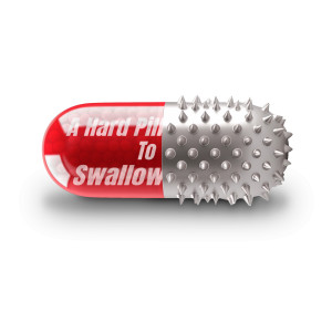 Download or customize this idiom clipart image of a sharp pointy pill by changing or deleting the text. Great visual aid for presentations.