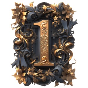 Download this decorative number one surrounded by floral and scrollwork design.  Use as a focal design in PowerPoint to make your first point.