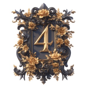 Download this decorative number four surrounded by floral and scrollwork design.  Use as a focal design in PowerPoint to make your fourth point.