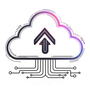 Download this image symbolizing the process of uploading data to cloud storage, representing seamless digital information storage.