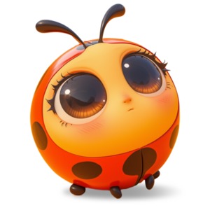 Download this cute cartoon ladybug clipart to illustrate use as a focal character in presentation slides, a story book, or in media design.