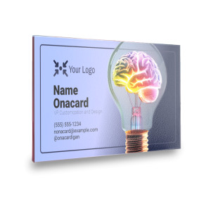 A sleek business card template with easy to customize colors and elements. Add your own contact info and logo.