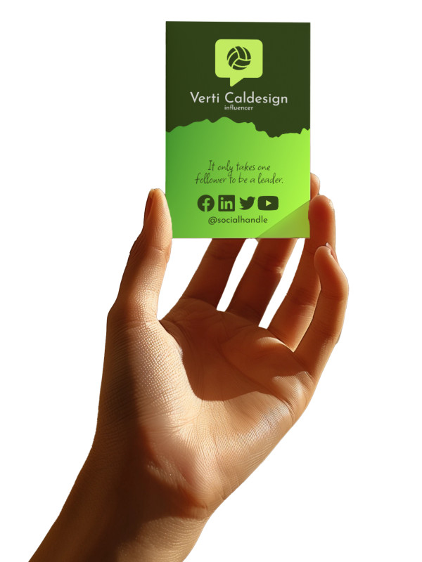 This Presentation Clipart shows a preview of Vertical Card in Hand