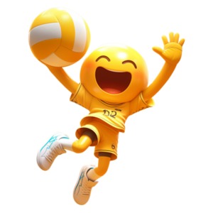 Download this emoji volleyball player clipart to add a visual aid for this sport inside your presentation and media designs.