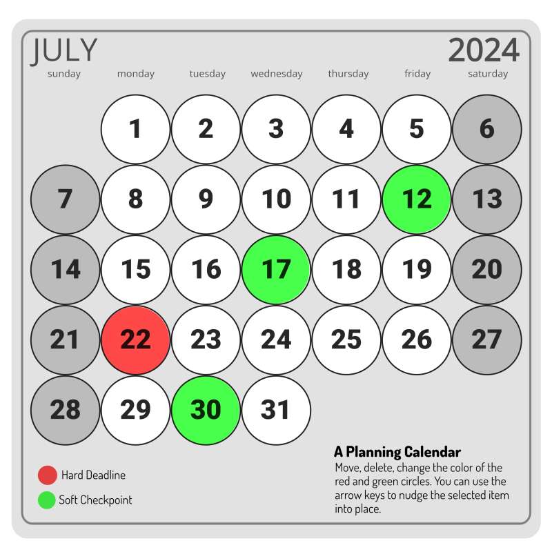 This Presentation Clipart shows a preview of A Planning Calendar