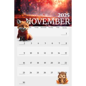 Download or edit this autumn themed calendar by changing the month, year, and images to re-theme with your personal touch.