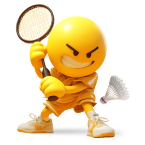 Download this emoji badminton player clipart to add a visual aid for this sport inside your presentation and media designs.