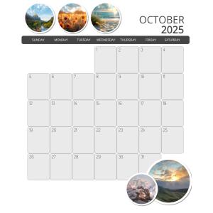 Download or customize this monthly planner calendar clipart image to use on a presentation slide or media design.