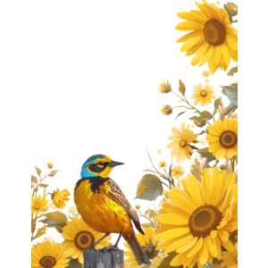 Download this sunflower border frame as a design element in presentations and media designs.