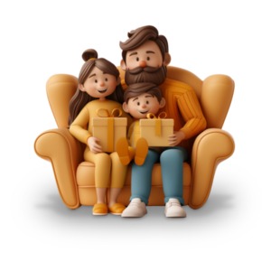 Download this family gifts clipart image to add to a presentation slide or media design celebrating Father&#039;s day, Mother&#039;s Day or a Birthday.