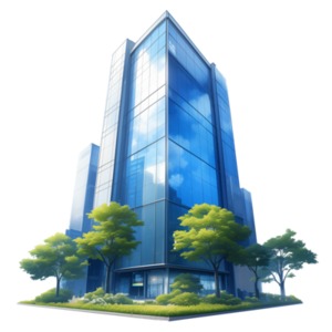 Download this clipart image of a corporate office skyscraper building to represent growth and possibilities in business.