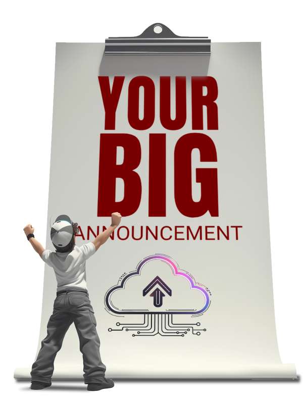This Presentation Clipart shows a preview of Big Announcement Clipboard Clipart