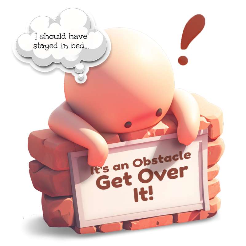 This Presentation Clipart shows a preview of Getting Over Life's Obstacles Clipart