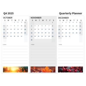Edit and download this Q4 2025 Quarterly Planner image to using in digital designs or print out a physical copy.