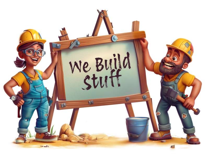 This Presentation Clipart shows a preview of Construction Team Clipart