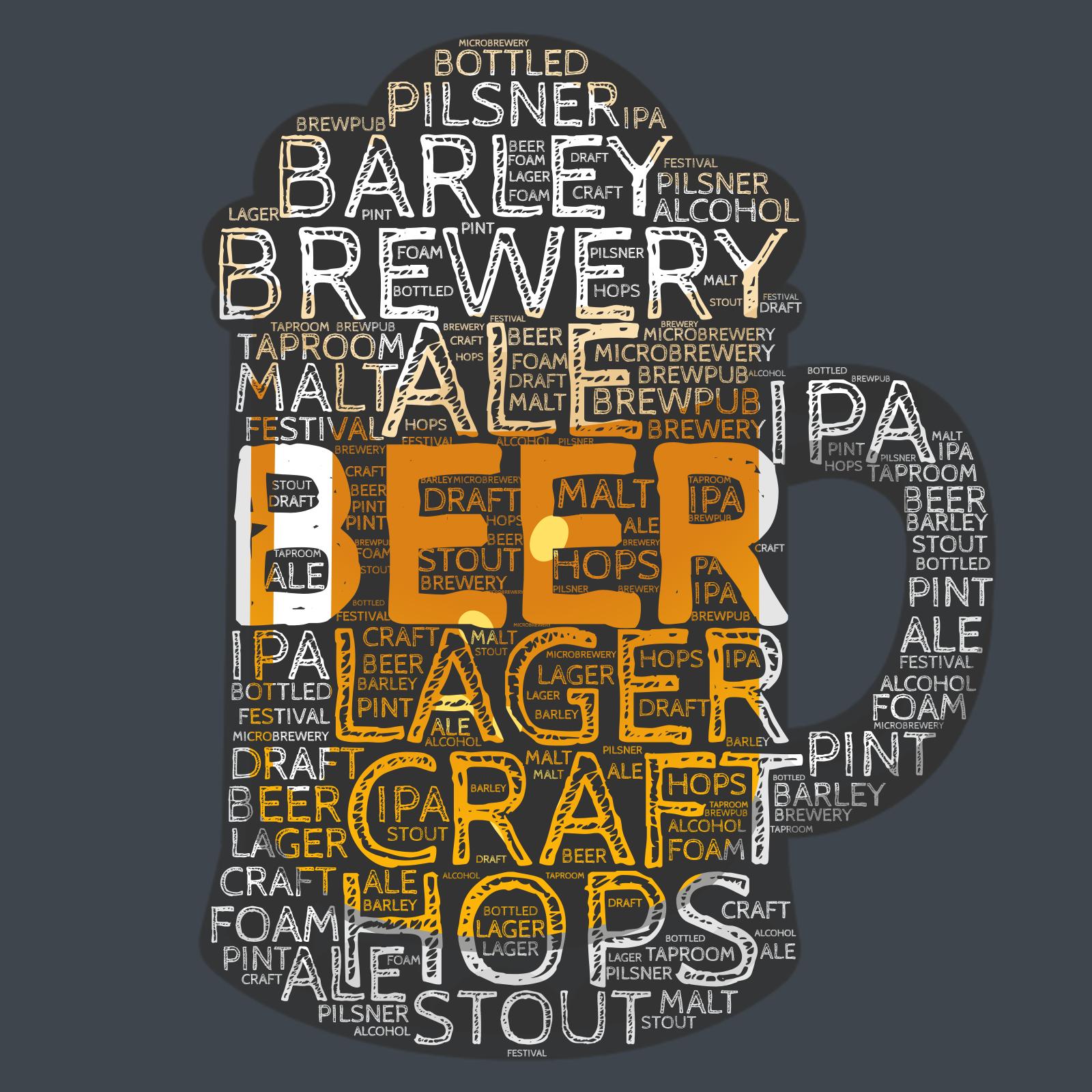 This Presentation Clipart shows a preview of Beer Mug Word Cloud