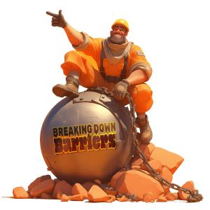 Download or customize this breaking barriers clipart by customizing the text in the design area of the wreaking ball.