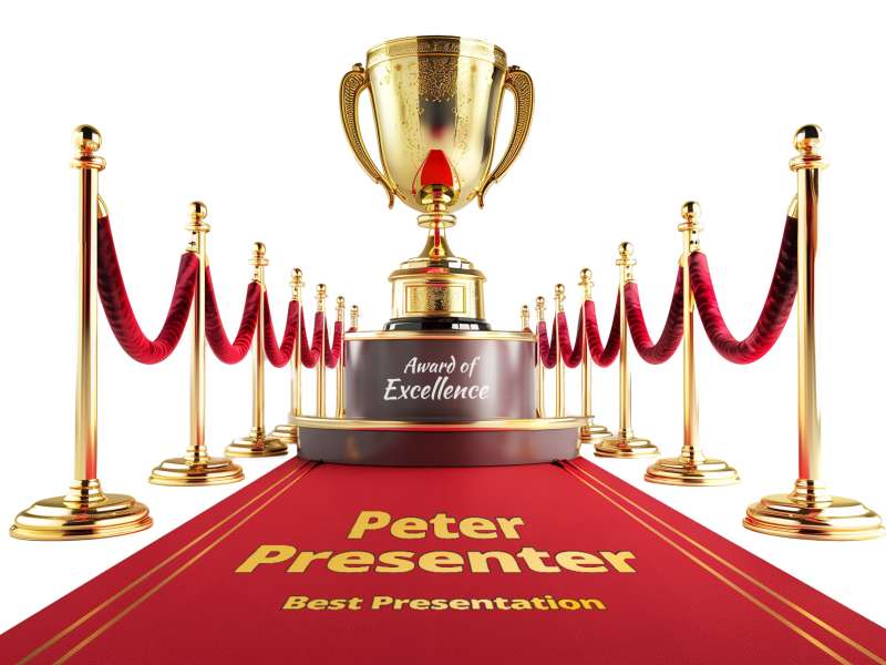 This Presentation Clipart shows a preview of Red Carpet Award Clipart