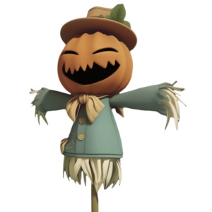 Download this &#039;happy scarecrow&#039; image to symbolize positivity and unconventional problem-solving. Perfect for embracing joy in all roles.
