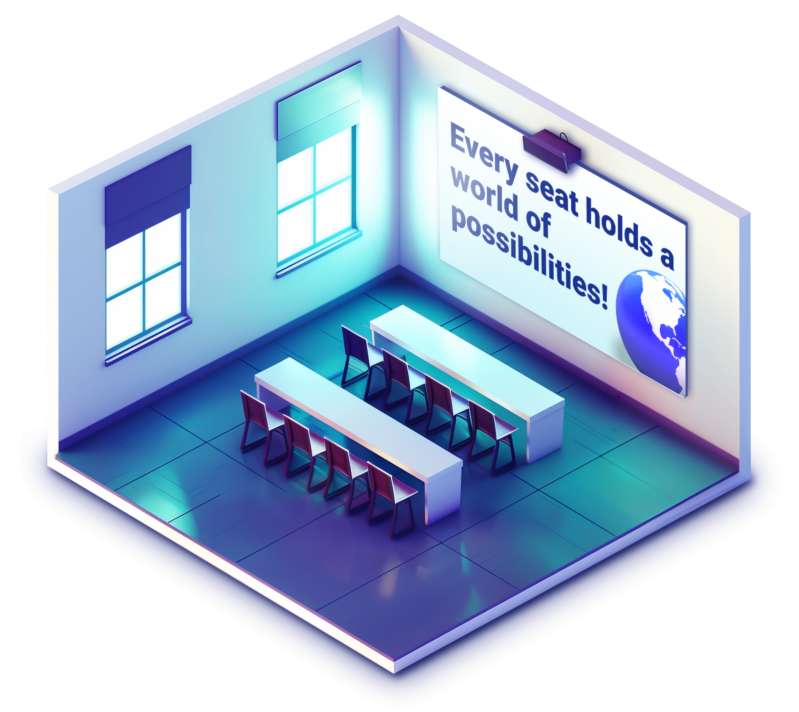 This Presentation Clipart shows a preview of Isometric Classroom Smartboard - Custom Clipart