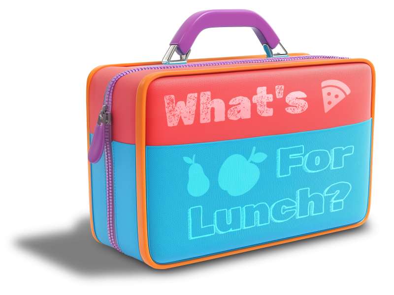 This Presentation Clipart shows a preview of School Lunchbox - Customizable Clipart Image