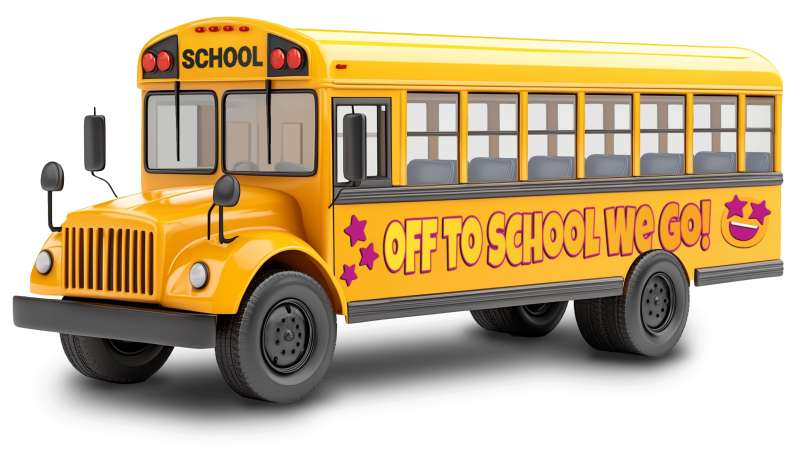 This Presentation Clipart shows a preview of School Bus - Custom Clipart Graphic