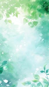 A tranquil green and blue background with leaves and bubbles, perfect for nature-themed presentations.

