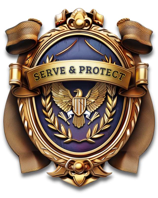 This Presentation Clipart shows a preview of Authority Shield Clipart: Service & Strength