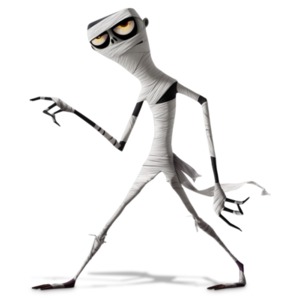 Download this customizable Halloween mummy clipart, symbolizing guidance, progress, and uncovering mysteries with a pointing gesture.