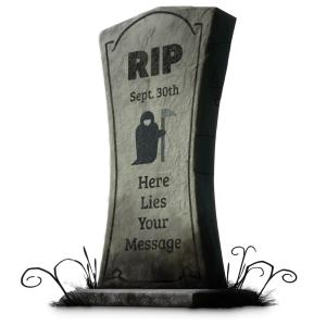 Download this customizable Halloween gravestone clipart, symbolizing remembrance, mortality, and nostalgia with a personalized message.