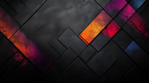 A vibrant abstract geometric background with deep blacks and fiery colors for engaging presentations.

