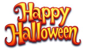 This colorful &quot;Happy Halloween&quot; text design captures the festive spirit of the holiday.