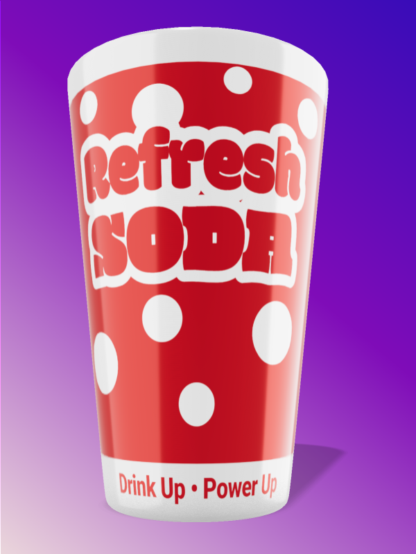 This Presentation Clipart shows a preview of Refreshing Drink - Customizable Clipart